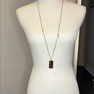 Chico's Gold and Black Pendant Necklace